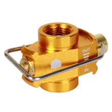 Camping Gas Saver Gas Converter Shifter Refill Flat Tank Conversion Adapter Camping Gas Adapter Valve,Golden