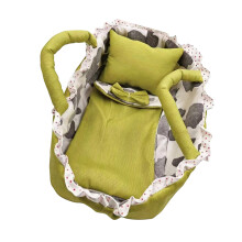 Doll Bed Basket Baby Doll Crib Bedding For 30cm Dolls-Green