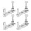 4Pcs Violin Fine Tuners 3/4?4/4 Cello String Tool Replacement Instrument AccessoriesSilver 1