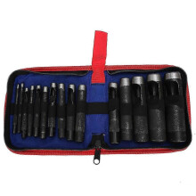 Lederlocher-Set, ergonomische Handwerkskollektion, handbetriebene Werkzeuge aus Stahl, 15-teilig (3-25