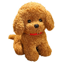 Delicate puppy poedel pluche poppen dier poedel-Lichtbruin