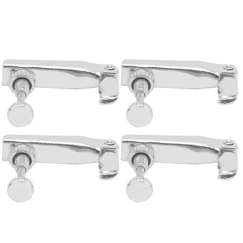 4Pcs Violin Fine Tuners 3/4?4/4 Cello String Tool Replacement Instrument AccessoriesSilver 1