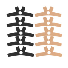 10 stuks elastische kinesiologietape schouder-Huidkleur zwart os