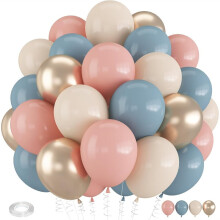 35PCS Gender Reveal Party Balloons Set, 12 InchDusty and Balloons for Boho Themed Celebrations