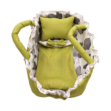 Petit berceau de poupée de panier de lit de poupée avec-Vert