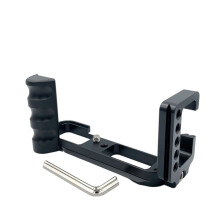 For X-T30II X-T20 X-T10 Cameras L-Shape Camera Plate with Hand Grip & Quick Release Plate Black