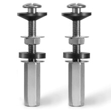 2Pcs Universal Toilet  Bolts Kit, Metal Heavy Duty Toilet Tank Bolts, Toilet  Screws with Downlock Nuts