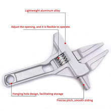 Bathroom Wrench Universal Wrench Opening and Toothed Anti-Skid Dual-Purpo for Maintaining Bathroom Facilitie