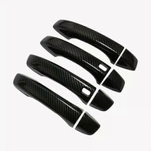 (Carbon 2-Tasten) Kompatible Türgriffabdeckungen aus Carbonfaser-Chrom für MG
