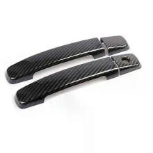 (carbon 0 button)Compatible For Nissan Pathfinder R51 2005 - 2012 Carbon Fiber Chrome Car Door Handle