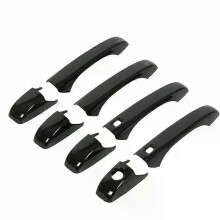 (black 2 buttons)Compatible For Jeep Grand Cherokee 2011-2019 New Glossy Black Chrome Car Door Handle