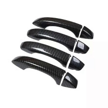 (Carbon ohne Knopf) Kompatible Türgriffabdeckungen aus Carbonfaser-Chrom für MG