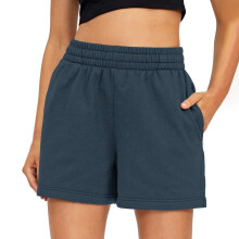 Sportieve shorts met trekkoord voor dames, comfortabele-Blauwe S