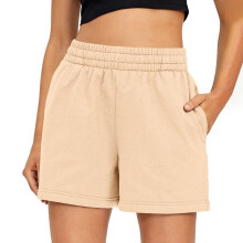 Sportieve shorts met trekkoord voor dames, comfortabele-Beige XL