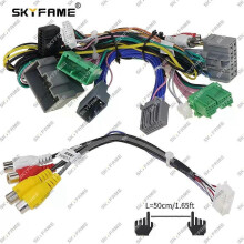 (Full Set BSJ)Applies to 16Pin Car Stereo Wire Harness Adapter Android Radio Power Cable Canbus Box