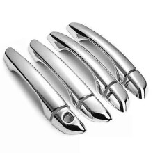 (silver)Compatible For Citroen C4 Picasso Grand C4 Picasso 2014-2019 Carbon Fiber Chrome Car Door Handle