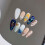 (XS) Ocean Theme French Tip Press On Nails 8