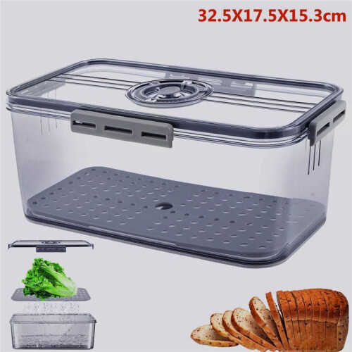 Sealing Bread Box Food Grade Food Storage Container with Snap  Recording Bread Vegetable Fruit Baskets Storage Box 1