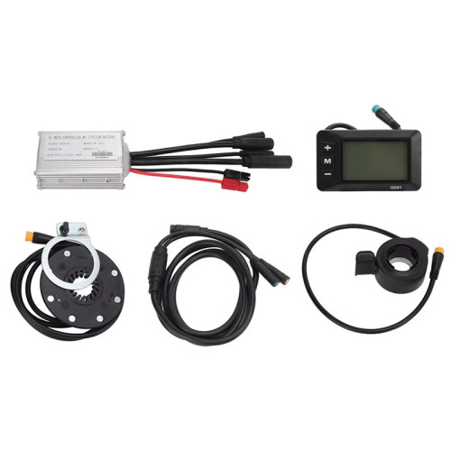 Electric Bike Motor Controller 15A Common Speed Controller 36V 48V with GD01 Panel 1 to 2 Cable Fully Waterproof Kit 1