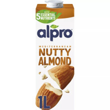 Alpro Almond Original Long Life Dairy Free Drink 1L (Pack of 8)