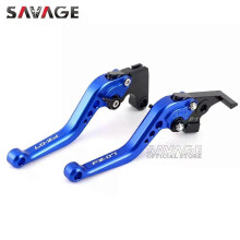 (FZ-07 BLAU) Passend für kurze Brems- und Kupplungshebel mit Logo für YAMAHA MT07 FZ07 MT09 FZ09 2014-2020