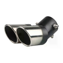 (Style A)Suitable Car Styling Stainless Steel Exhaust Muffler Tip Single/Dual Outlet Round Tail Rear