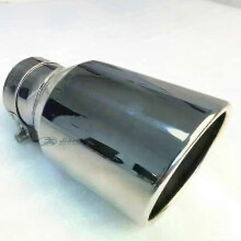 (51MM IN-101MM OUT)Suitable Automobile muffler modified tail pipe stainless steel silver large caliber