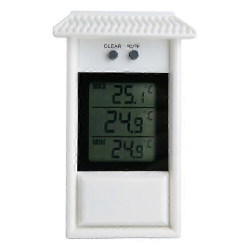 (White)LCD Screen Outdoor Electronic Thermometer Waterproof Temperature Meter - White