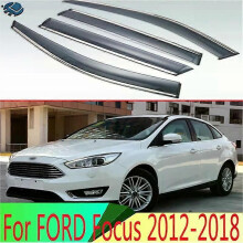 Kompatibel mit FORD Focus 2012-2018 Kunststoff-Außenblenden, Windabweiser, Fenster-Sonnenschutz, Regenabweiser