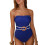 Quick Drying Design Knitted Swimsuit Nylon Texture-Blue L 1