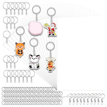 151PCS ShrinkyDink Sheets Kit, ShrinkyDink Keychain Kit Plastic Sheet Film Sheets Kit Suitable for DIY / Ring /