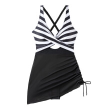 Women Swimsuit High Elastic Comfortable Swimwear Quick-Black XL