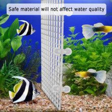 10PCS Aquarium Divider Fish Tank Divider Filter Grids Separation Grid Tray Isolation Board Grid with 20 PCS Sucker Clips