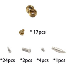 Complete Alto Saxophone Repair Kit Full Set Leather Pads Needle Springs Axles Screws Replacement Spare Parts Accessories