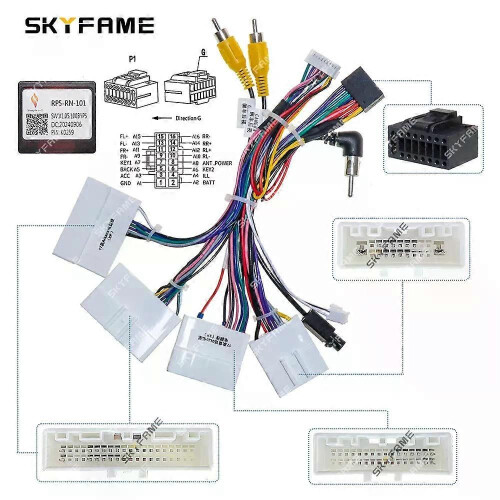 Gilt für 16-poligen Kabelbaumadapter, CAN-Bus-Box-Decoder, Android-Radio-Stromkabel für Renault 1