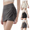 Jupe-short extensible taille haute en Nylon à séchage-Gris L 4