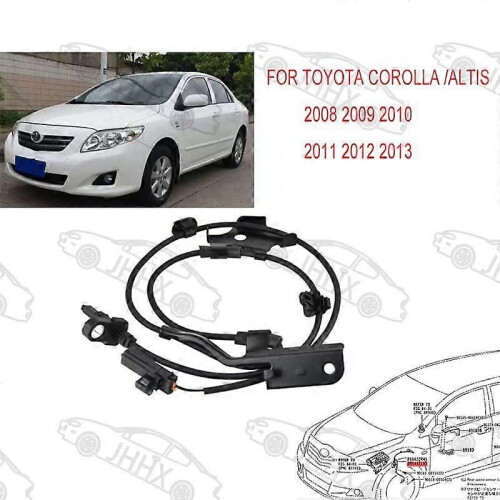 (Front Right)Compatible Corolla 2008 2009 2010 2011-2013 Rear Wheel Front Wheel Abs Sensor Wheel Speed