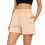 Women's  drawstring pocket athletic shorts, comfortable-Beige L 10