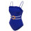Quick Drying Design Knitted Swimsuit Nylon Texture-Blue XL 5