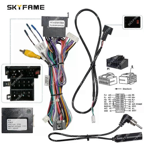 Gilt für Kfz-16-Pin-Kabelbaumadapter, Canbus-Box-Decoder, Android-Radio-Stromkabel für Great Wall 1