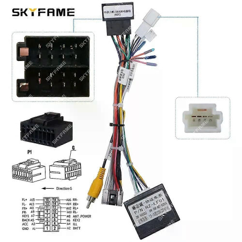 (Kabel Canbus 720) Gilt für Kfz-16-poligen Kabelbaumadapter Canbus-Box-Decoder Android-Radio Stromversorgung 1