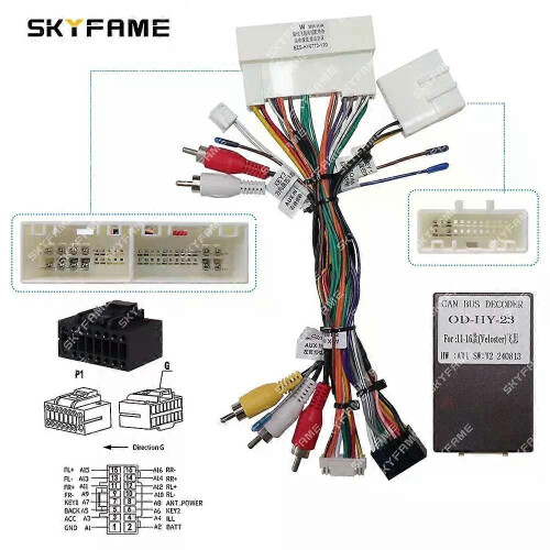 (Kabel Canbus Box B) Gilt für Kfz-16-poligen Kabelbaumadapter Canbus Box Decoder Android Radio Stromversorgung 1