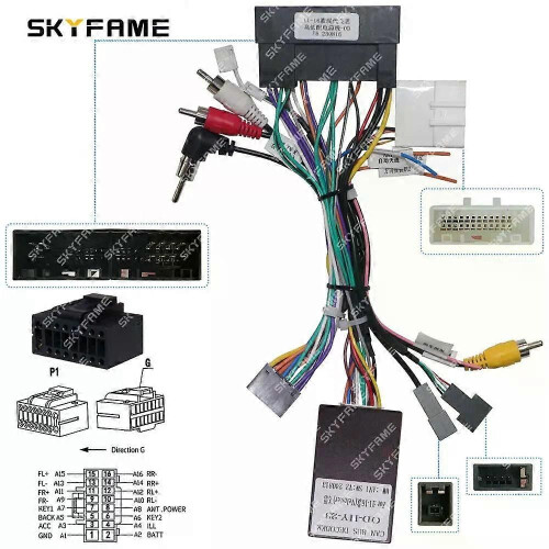 (Kabel Canbus Box B) Gilt für Kfz-16-poligen Kabelbaumadapter Canbus Box Decoder Android Radio Stromversorgung 2