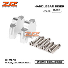 (Silver)Compatible Nc700s/X Nc750x Cb500x Motorcycle Modification Accessories Cnc Aluminum Alloy Heightening
