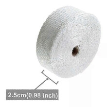(Black-2.5cmX5m)Suitable 2.5cmx5m Exhaust Pipe Insulation Thermal Heat Wrap Roll Insulation Cotton Banana