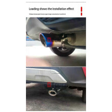 (Black Straight)Suitable Stainless Steel Adjustable Exhaust Tip 2.5"-3.3" Universal Car Tailpipe for