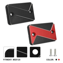 (Red and black)Compatible Msx125 Motorcycle High-Quality Aluminum Alloy Upper Pump Cover Decorative