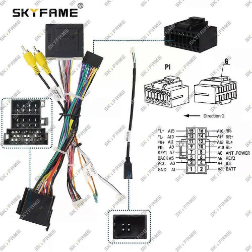 Gilt für 16-poligen Kfz-Kabelbaumadapter, Canbus-Box-Decoder, Android-Radio-Stromkabel für Changan 1