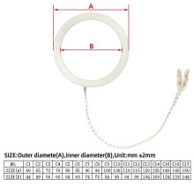 (100 mm – 54 LEDs) LED-Baumwolllicht-Angel-Eye-Ring, 60, 65, 70, 75, 80, 85, 90, 95, 100 mm, milchig-weißes,