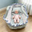 Doll Cradle Handheld Doll Cradle Basket With Soft-Yellow 8